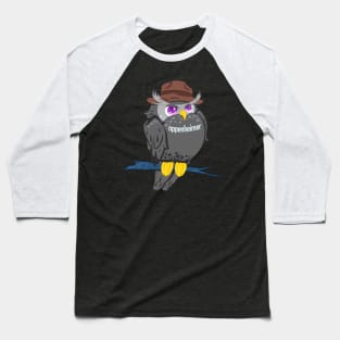 The little black owll in oppenheimer movie for Men or Women Kids Boys Girls love owl- oppenheimerbird Baseball T-Shirt